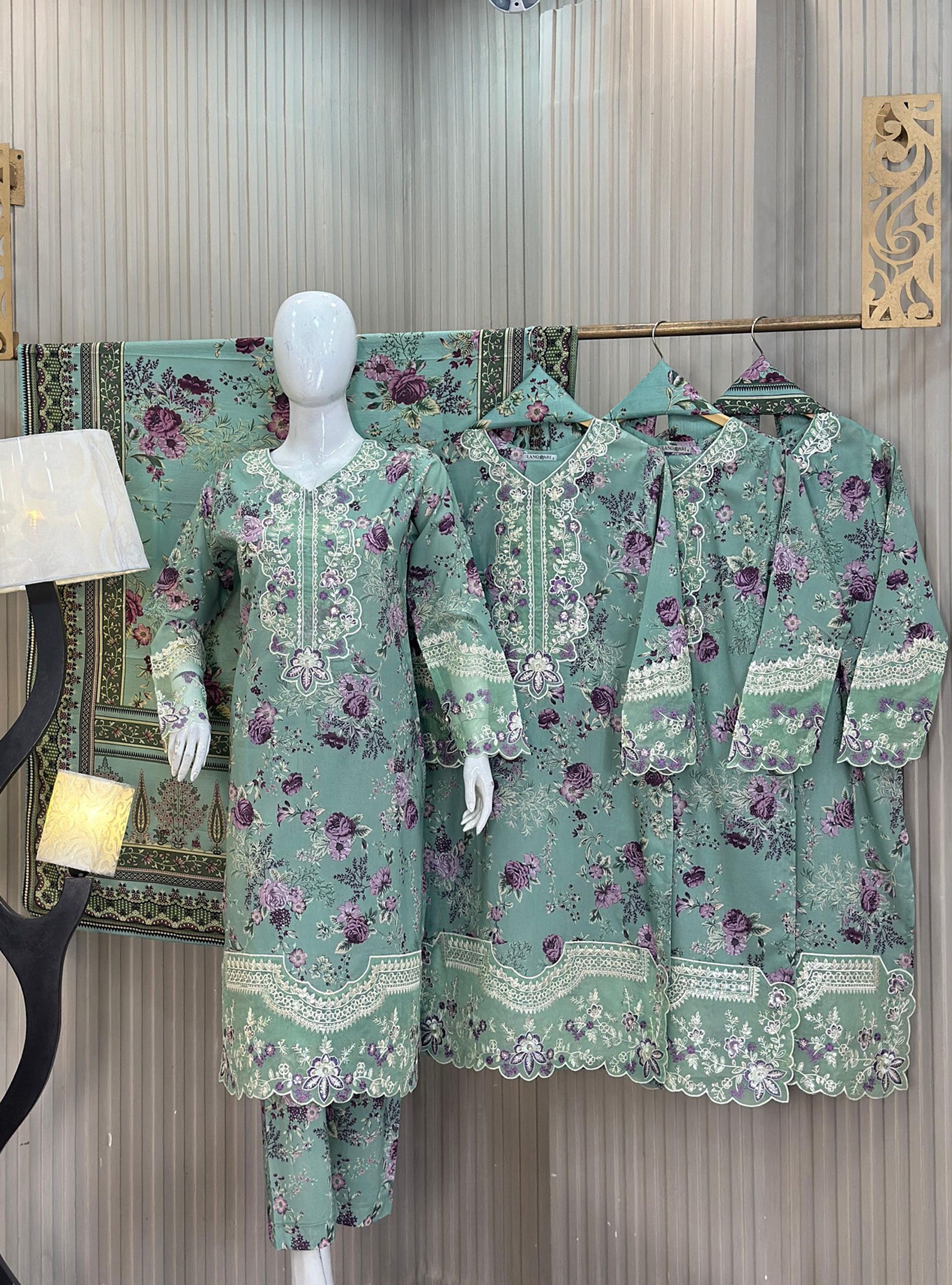 Rangoari Premium Lawn Printed 3 Piece Suit – Summer Collection - Image 10