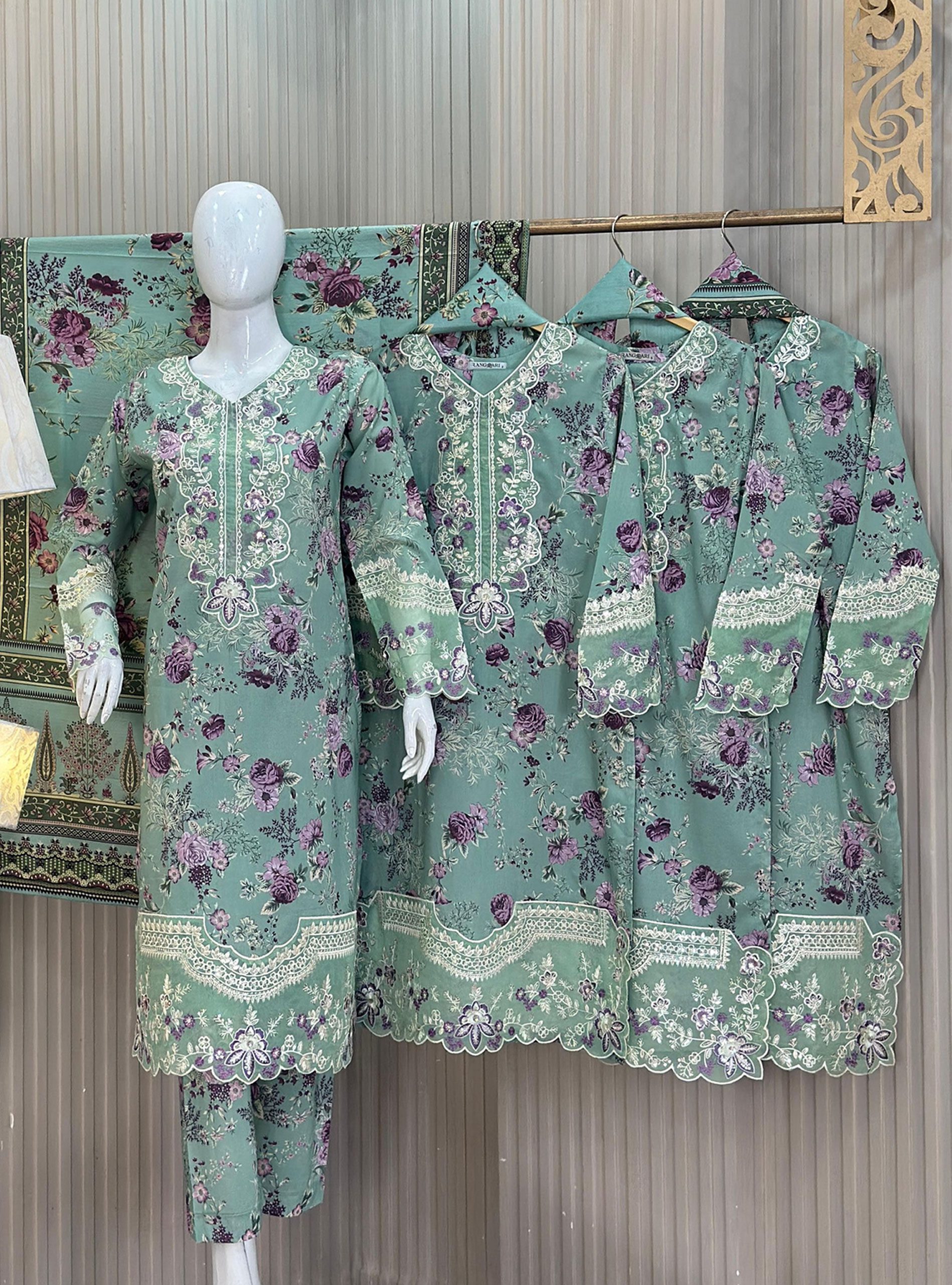 Rangoari Premium Lawn Printed 3 Piece Suit – Summer Collection - Image 8