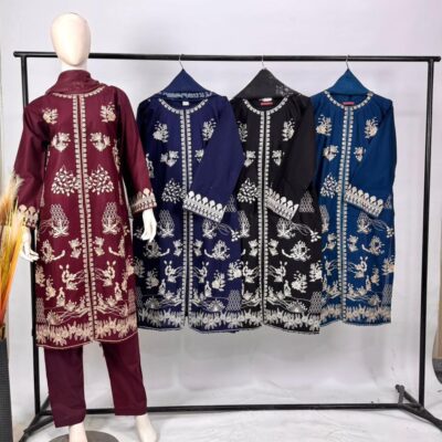 Premium Lawn 3-Piece Suit – Elegant Swiss Lawn Dupatta