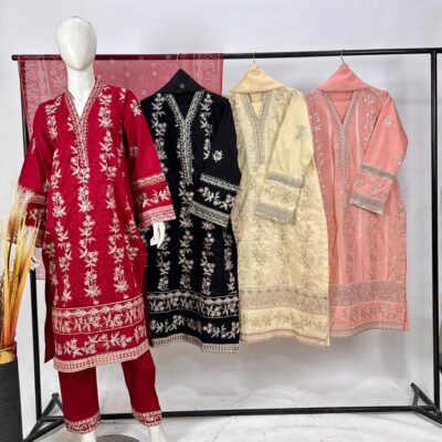 Premium Lawn 3-Piece Suit – Elegant Swiss Lawn Dupatta