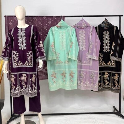 Premium Lawn 3-Piece Suit – Elegant Swiss Lawn Dupatta