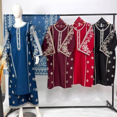 Premium Lawn 3-Piece Suit – Elegant Swiss Lawn Dupatta