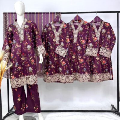 Premium Lawn 3-Piece Suit – Elegant Swiss Lawn Dupatta