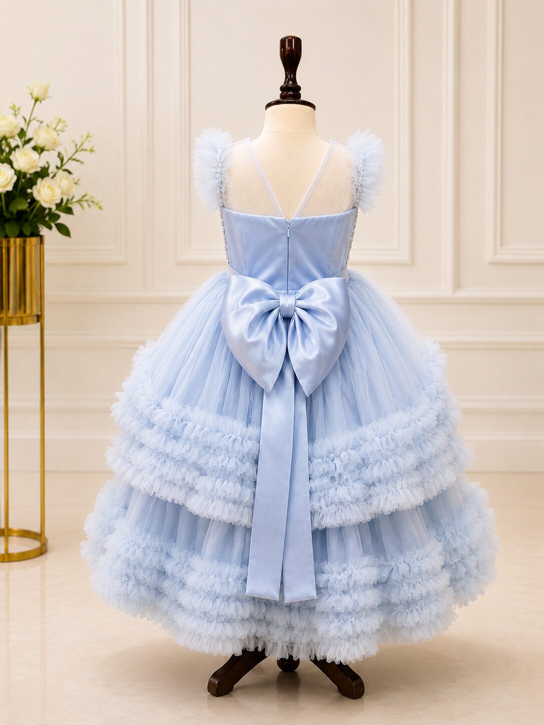 Pink pastel princess gown front - Image 4
