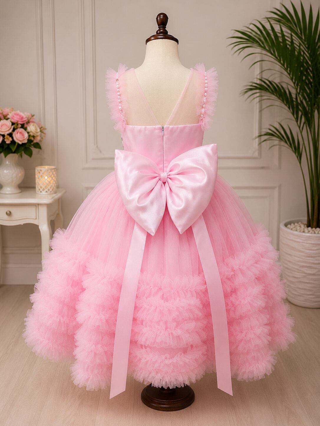 Pink pastel princess gown front - Image 2