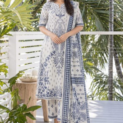 A-Line Maxi with Printed Shafoon Dupatta – Winter Collection
