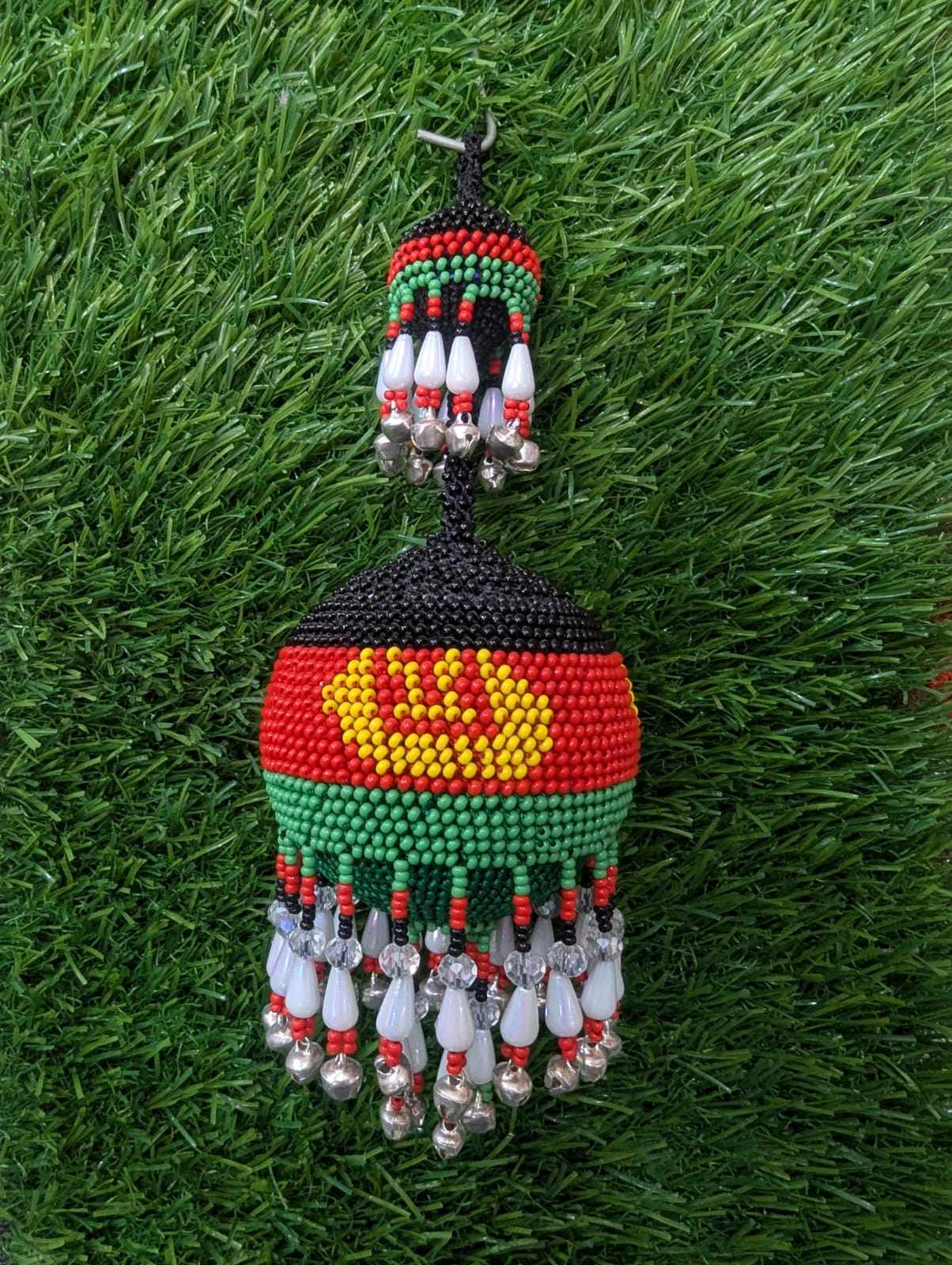 Handmade Beaded Hanging Ornament - Image 3