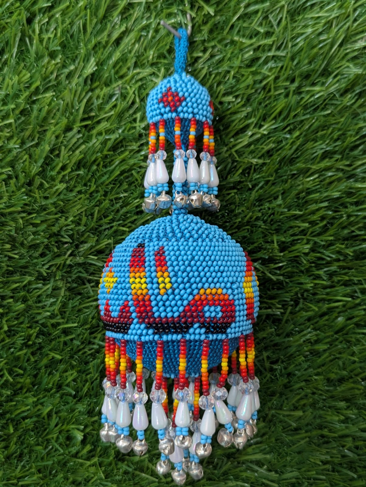 Handmade Beaded Hanging Ornament - Image 2