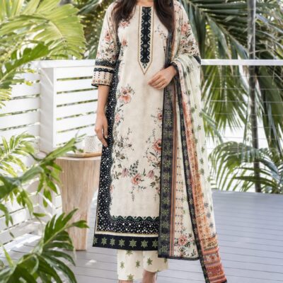 A-Line Maxi with Printed Shafoon Dupatta – Winter Collection