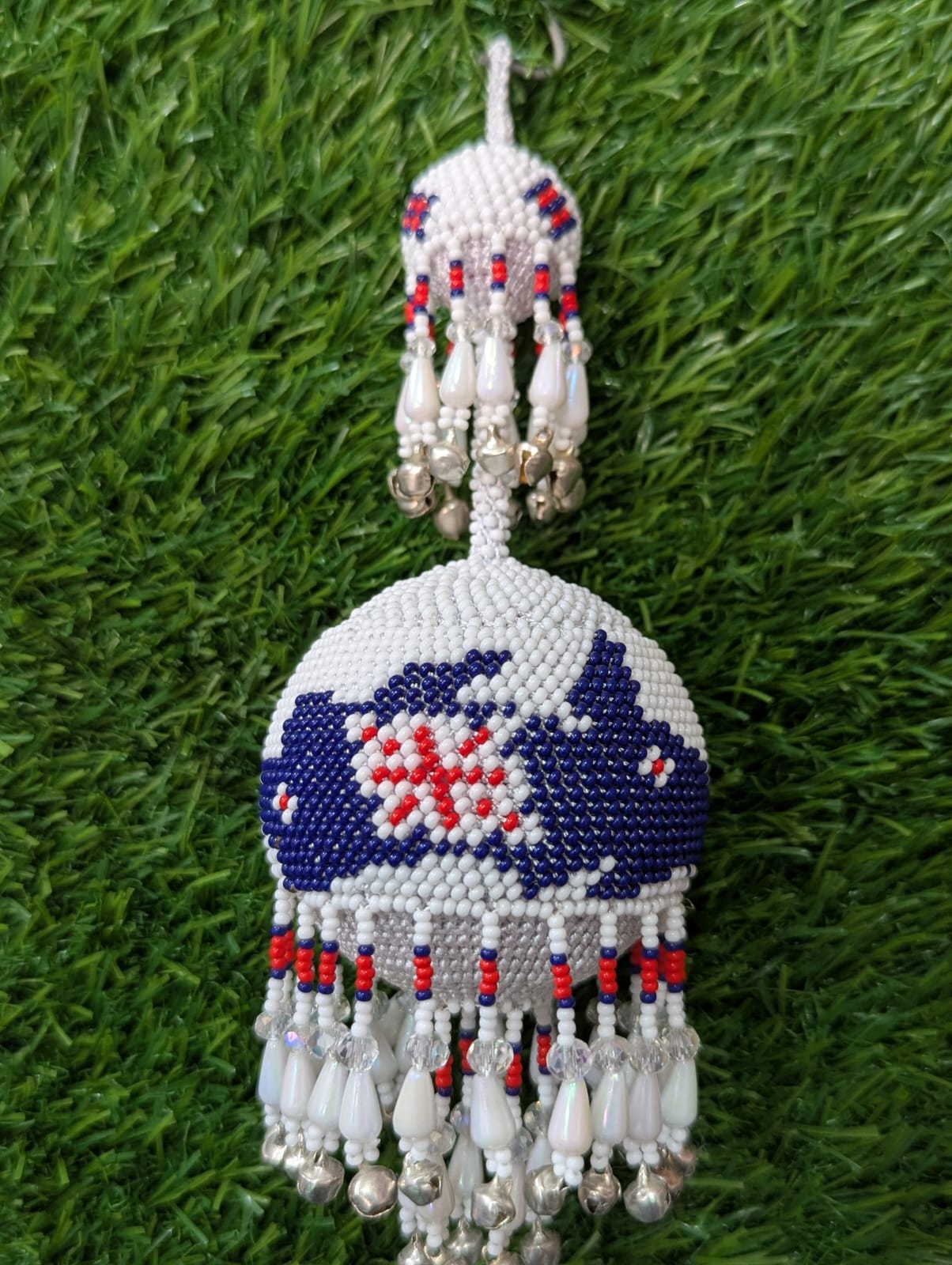Handmade Beaded Hanging Ornament - Image 2