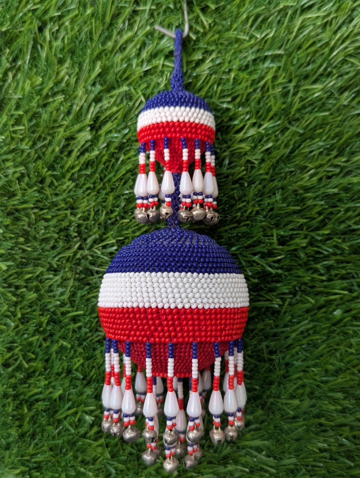 Handmade Beaded Hanging Ornament - Image 5