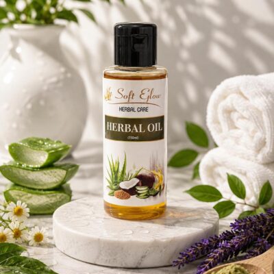 Soft & Glow Herbal Hair Oil – Nourishing Hair & Scalp Oil (150ml)