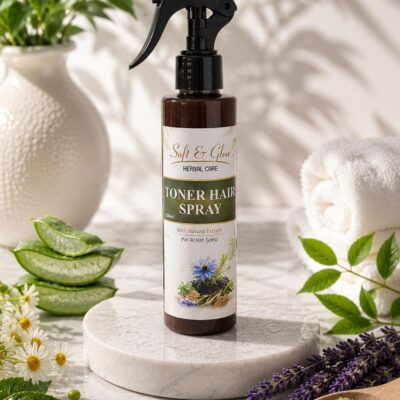 Soft & Glow Herbal Hair Toner Spray – Natural Hair & Scalp Refreshing Spray (100ml)
