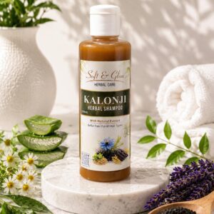 Soft & Glow Kalonji Herbal Shampoo – Sulfate-Free Hair Shampoo with Natural Extracts (200ml)