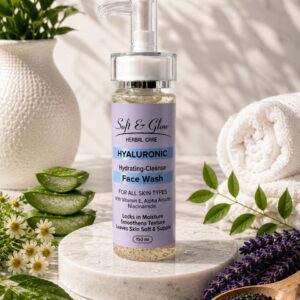 Soft & Glow Hyaluronic Hydrating Cleanse Face Wash – Moisturizing Face Cleanser for All Skin Types (150ml)