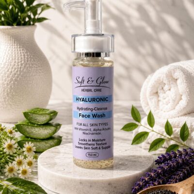 Soft & Glow Hyaluronic Hydrating Cleanse Face Wash – Moisturizing Face Cleanser for All Skin Types (150ml)