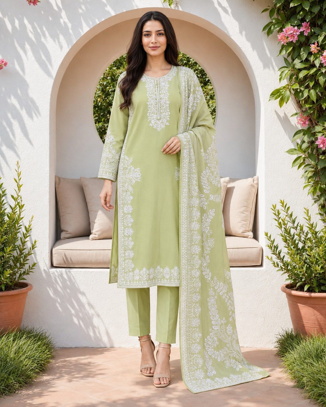 MSP 008 – Premium Winter Cotton Suit with Zig Zag Jacquard Dupatta