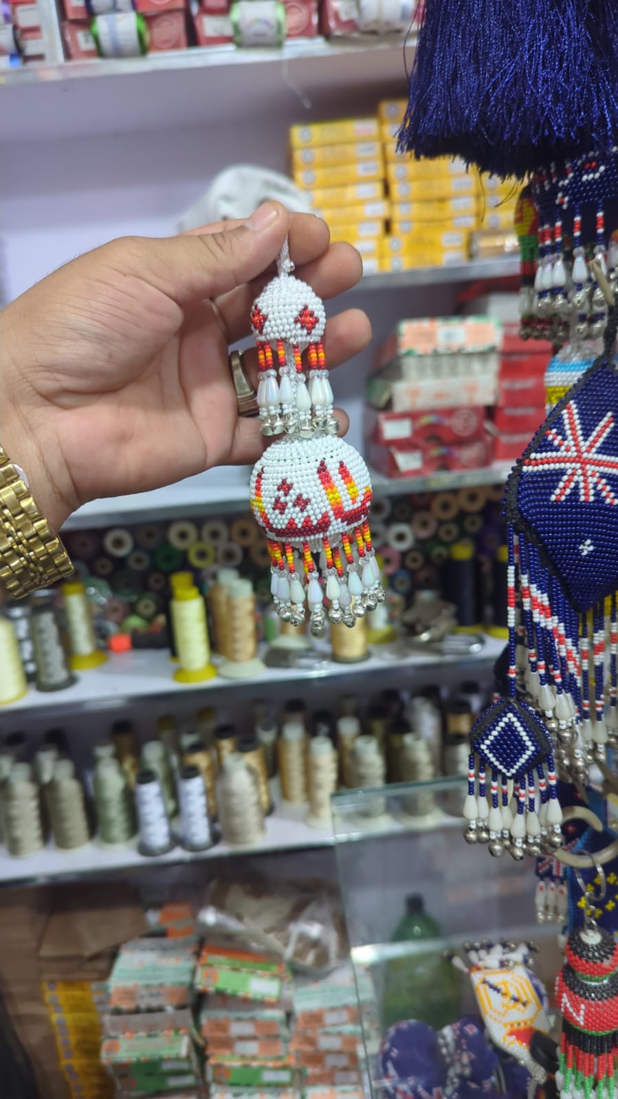 Handmade Beaded Hanging Tassel – Traditional Decorative Ornament