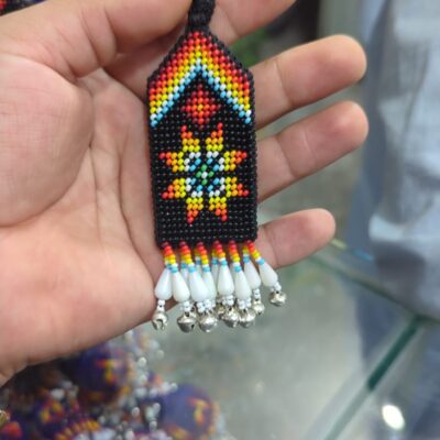 Handmade Beaded Tassel Keychain – Multicolor Traditional Design