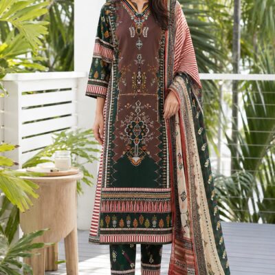 A-Line Maxi with Printed Shafoon Dupatta – Winter Collection