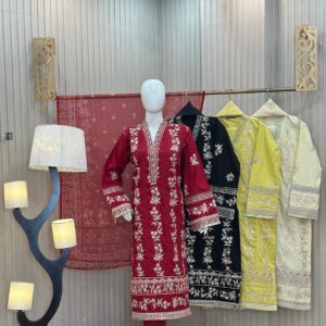 Masoori Pret 2 Piece Suit – Premium Cotton with Embroidered Trouser