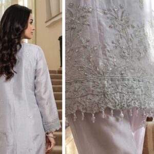 JIYA Fancy Embroidered Sheesha Silk 3PC Stitched Suit – Premium Festive Collection
