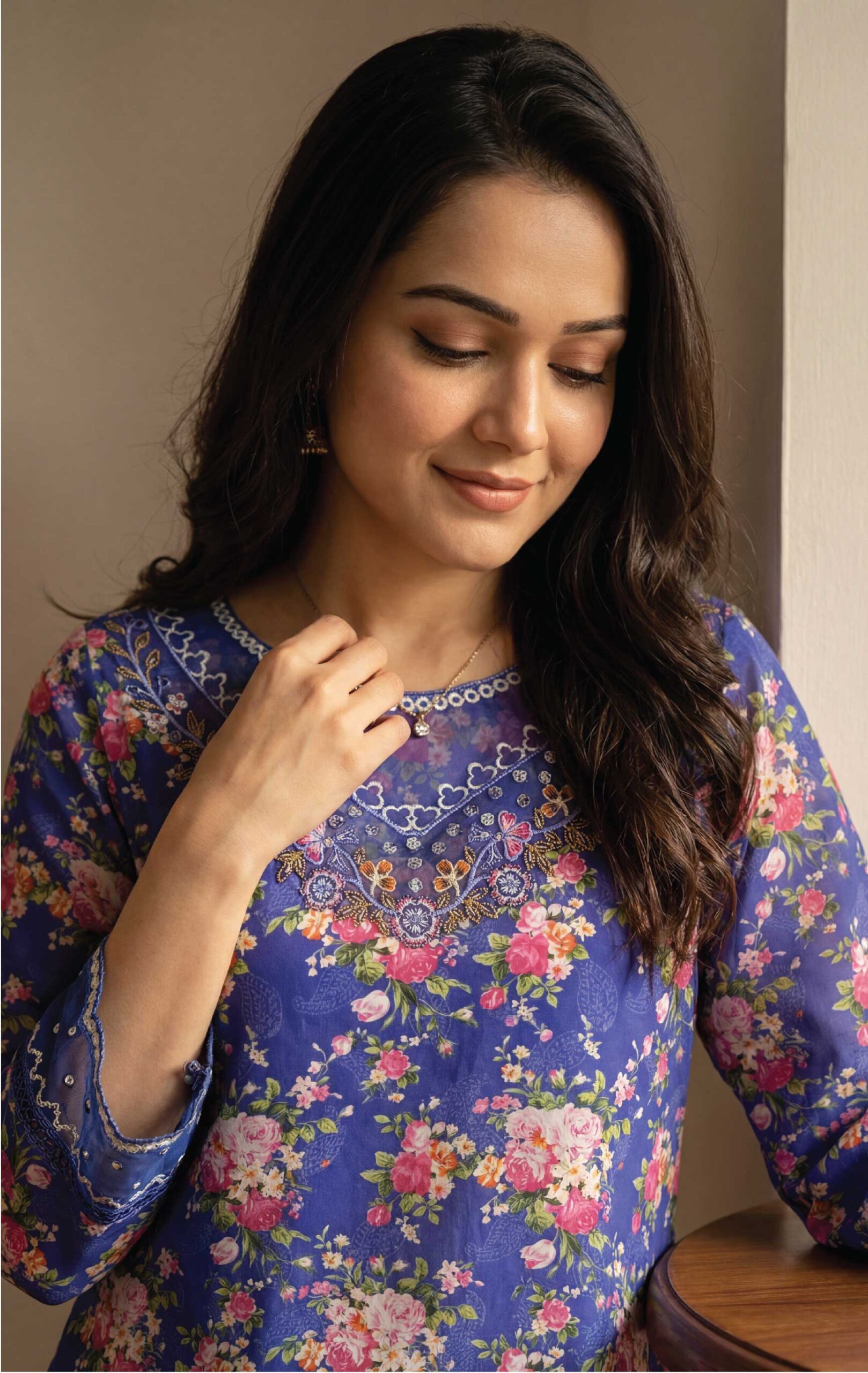 SCARLET Festive Lawn Print Embroidered Suit – Premium 3PC Stitched Lawn - Image 14