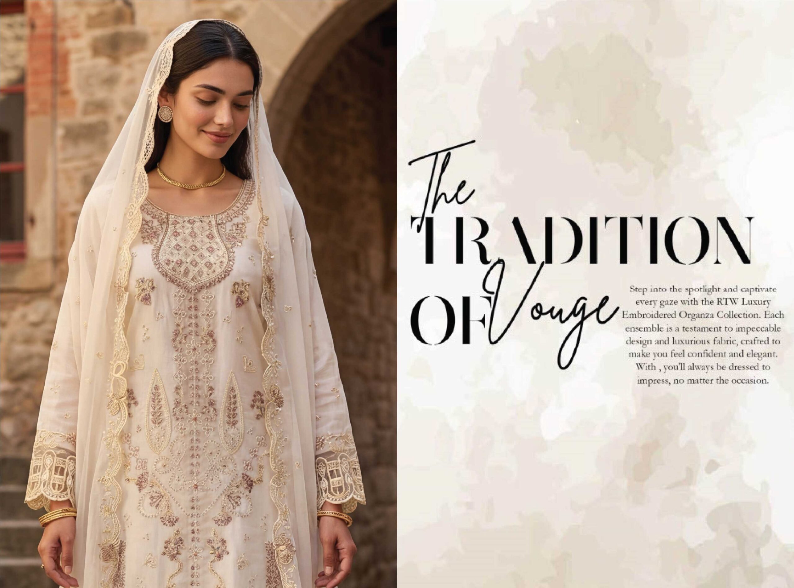 ZARMINA 3 Piece Luxury Embroidered Organza Suit – Ready to Wear - Image 11