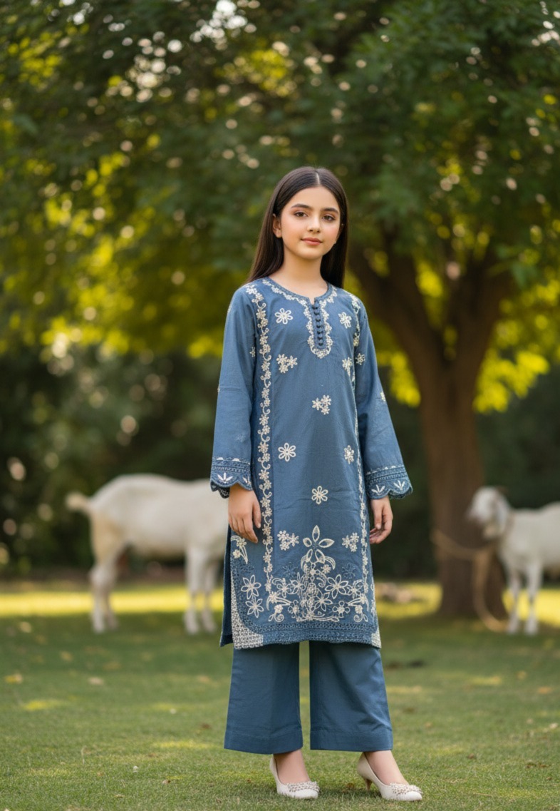 Masoori Pret Embroidered Cotton Suit – Elegant Flyper Design Summer Collection - Image 5