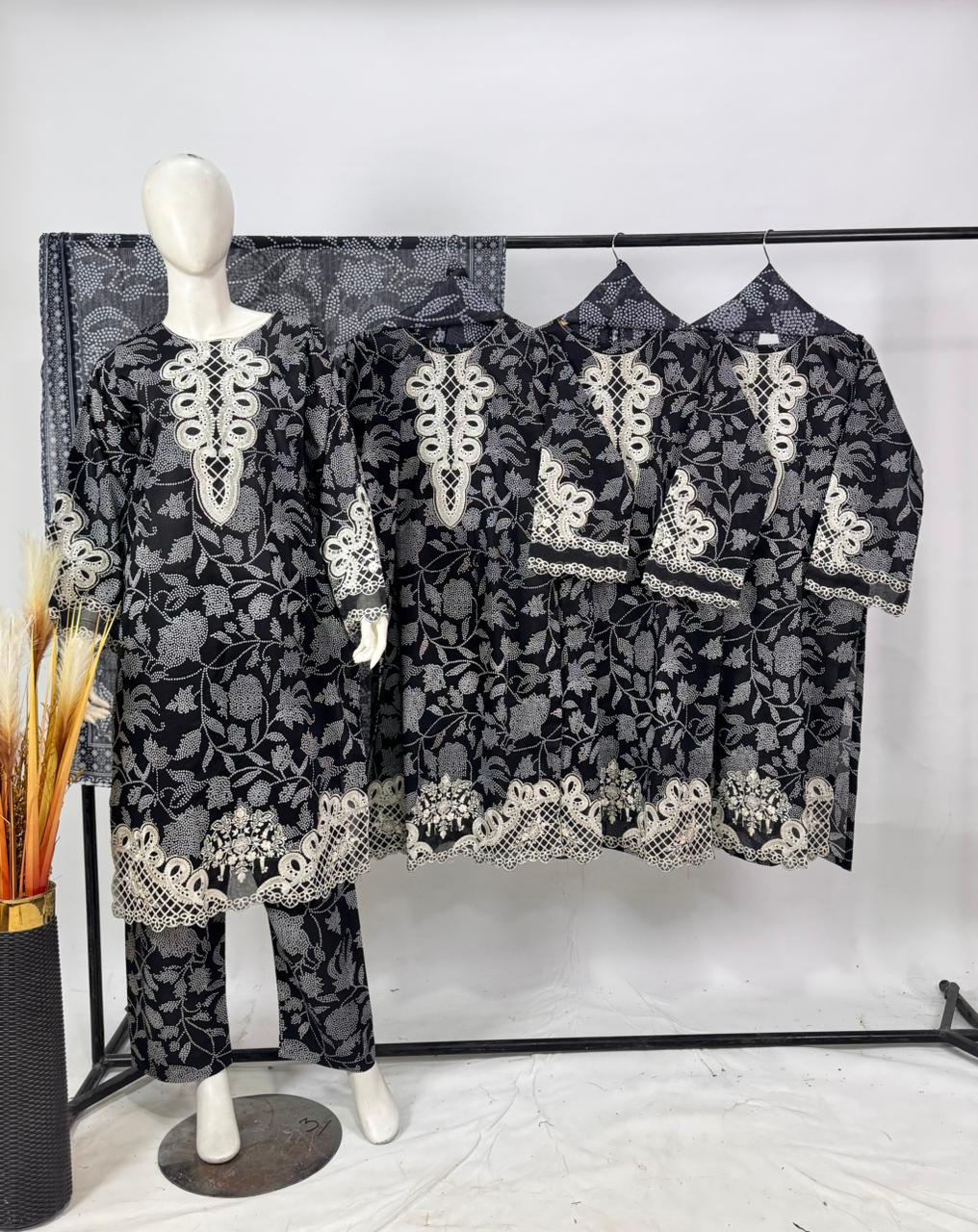Premium Lawn 3-Piece Suit – Elegant Swiss Lawn Dupatta - Image 2