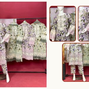 RangQari Premium 3-Piece Lawn Suit Collection with Swiss Lawn Dupatta