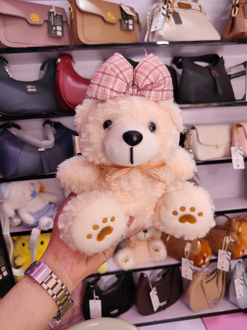 Cute Plush Teddy Bear with Bow